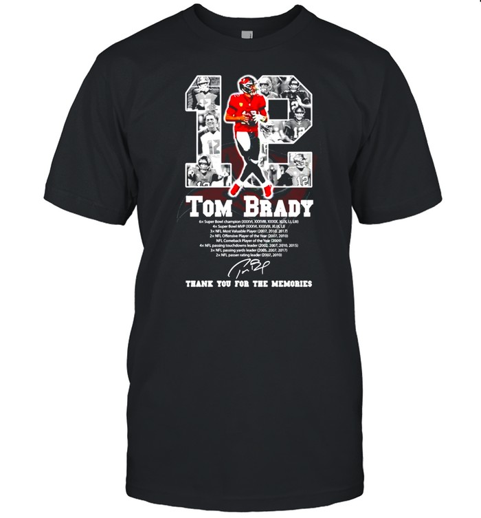 12 Tom Brady Tampa Bay Buccaneers signature shirt Classic Men's T-shirt