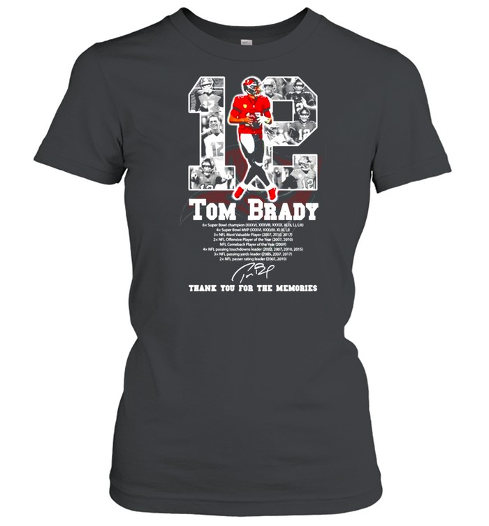 12 Tom Brady Tampa Bay Buccaneers signature shirt Classic Women's T-shirt