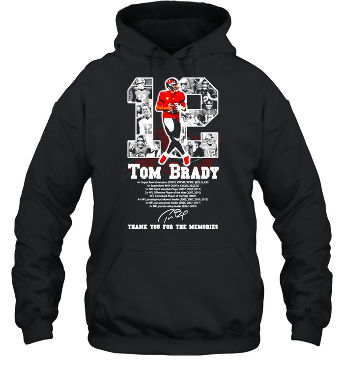 12 Tom Brady Tampa Bay Buccaneers signature shirt Unisex Hoodie