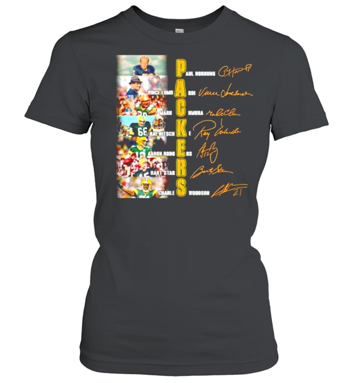 Packers Paul Hornung Vince Lombardi Mark Chmura signatures shirt Classic Women's T-shirt