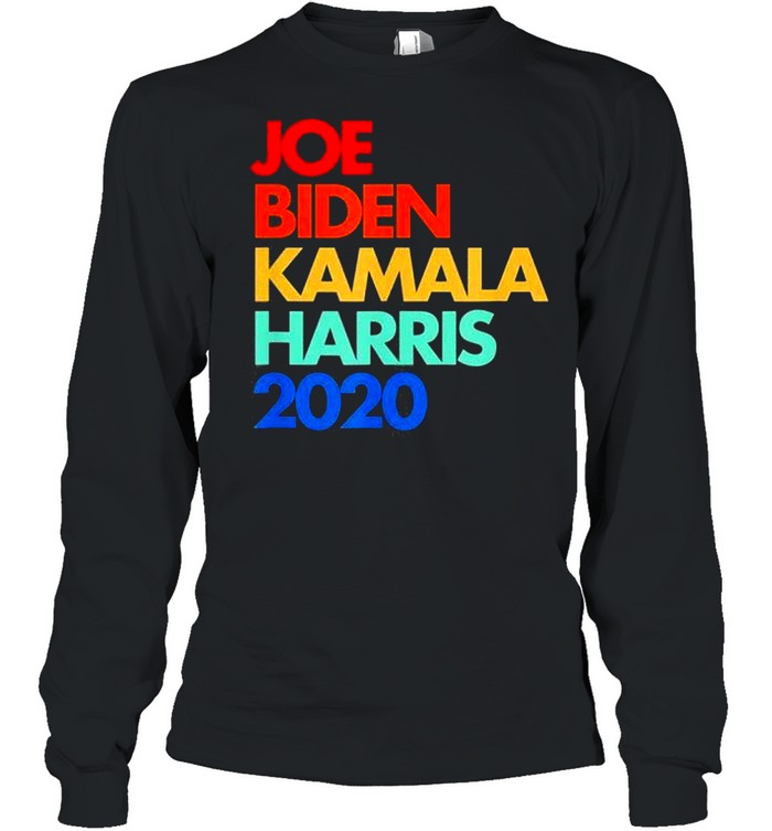Joe biden inauguration 2021 kamala harris 2020 rainbow gift shirt Long Sleeved T-shirt