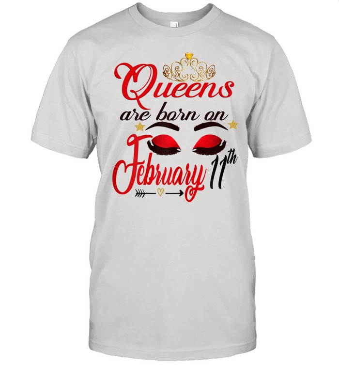 Queens are Born on February 11th Aquarius Birthday Girl shirt Classic Men's T-shirt