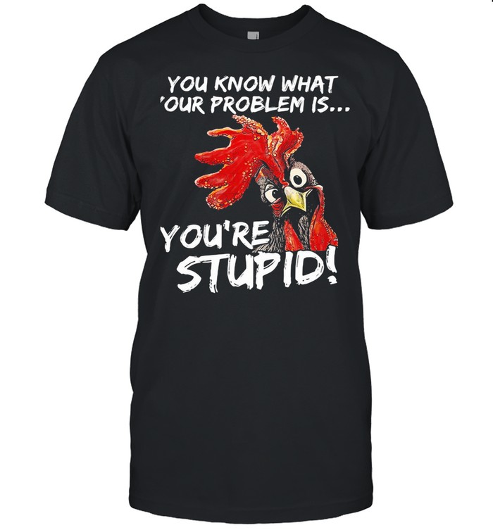 You Know That Your Problem Is You’re Stupid Chicken shirt