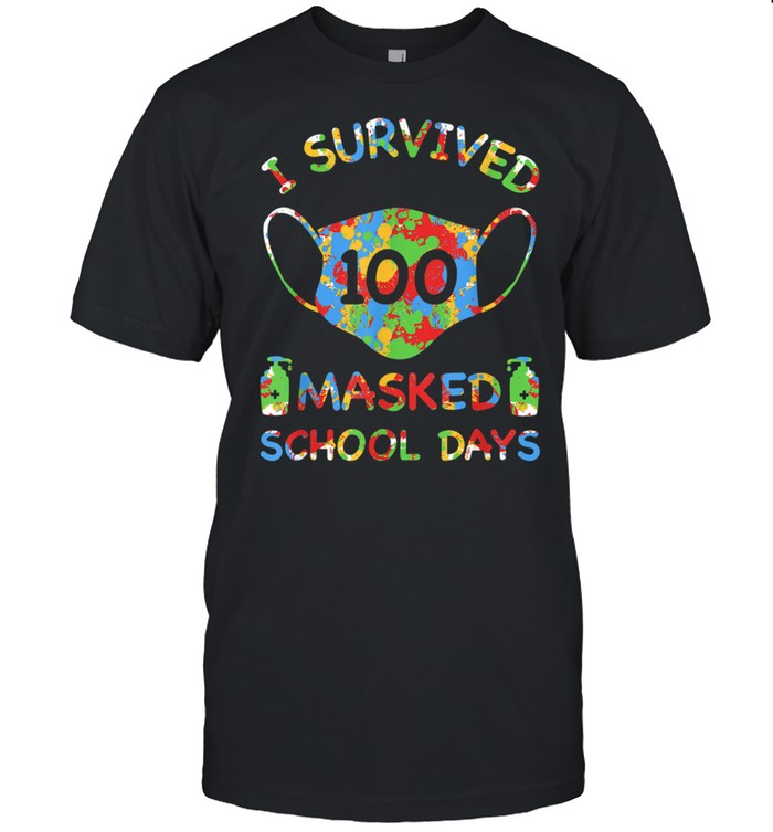 I survived 100 masked school days For Teacher Student shirt Classic Men's T-shirt
