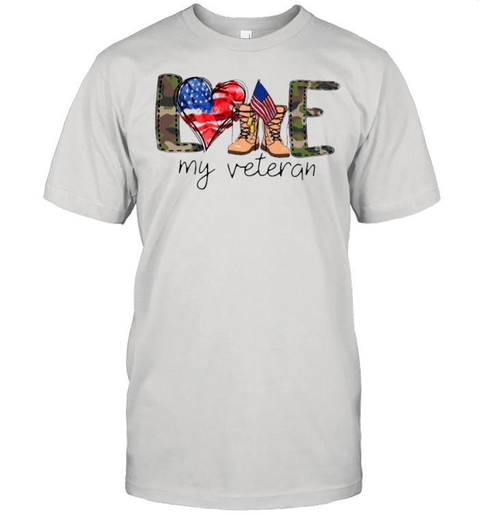 Love My Veteran American Flag With 4th Of July shirt Classic Men's T-shirt