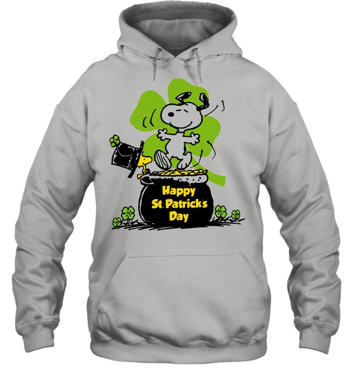 Happy St Patrick’s Day Snoopy And Woodstock shirt Unisex Hoodie