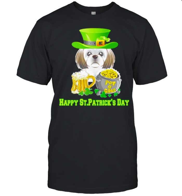 Love Shihtzu Happy St Patricks Day shirt Classic Men's T-shirt