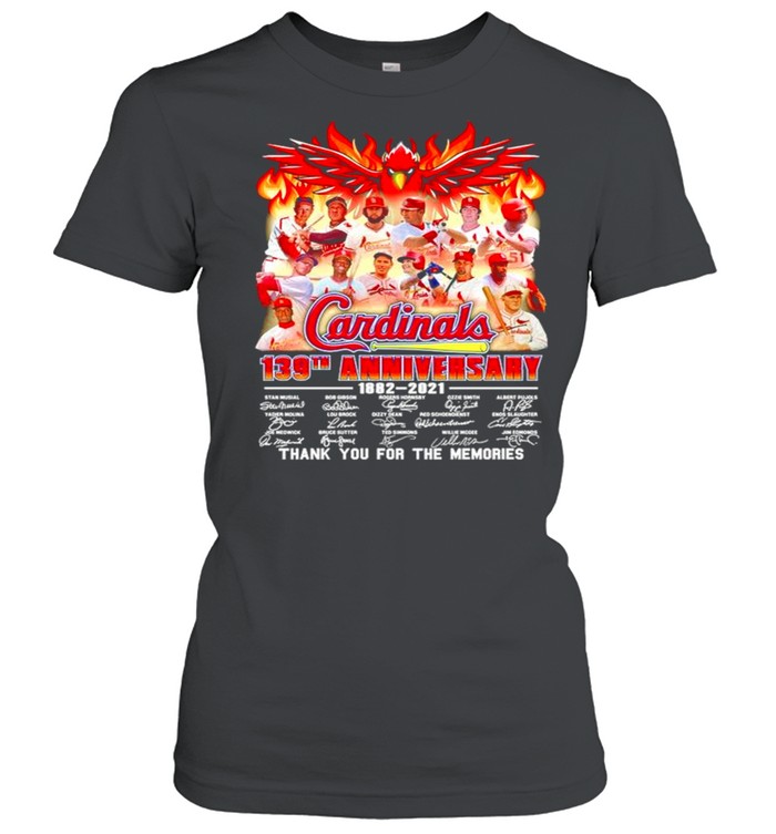 139 years of Cardinals 1882 2021 thank you for the memories shirt Classic Women's T-shirt