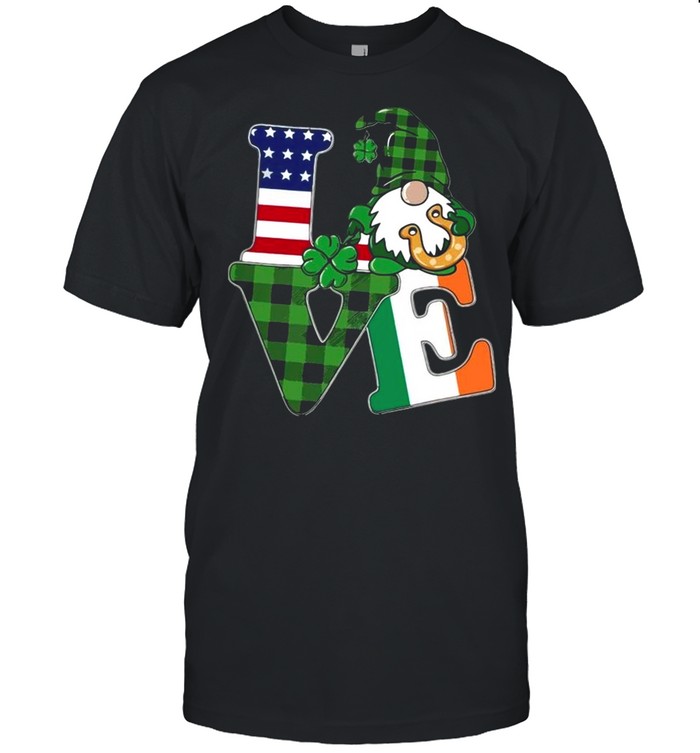 American flag Gnome Love St Patricks Day shirt Classic Men's T-shirt