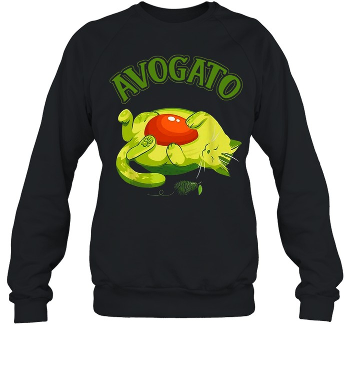 Meow Avogato Cat Avocado shirt Unisex Sweatshirt