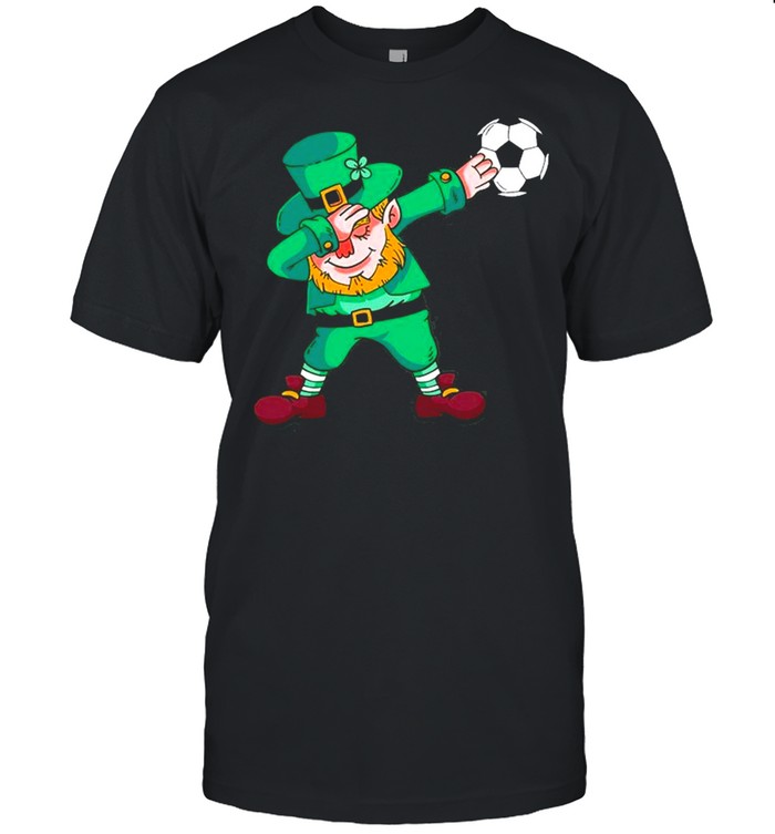 Soccer Dabbing Leprechaun St Patricks Day Boys shirt
