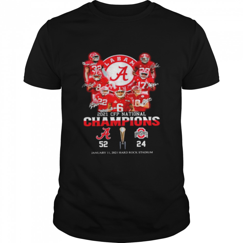 The Cfp National Champions 2021 Alabama Crimson Tide 52 24 Ohio State Buckeyes shirt