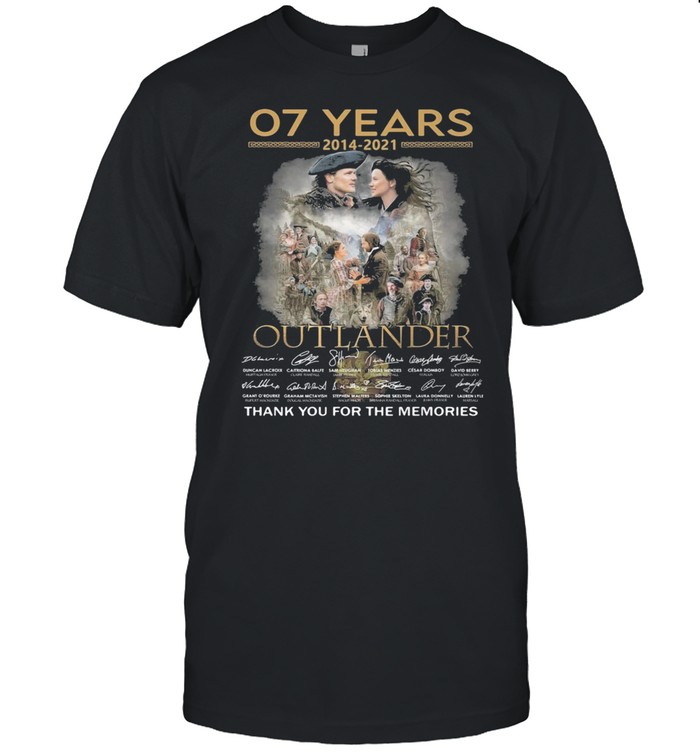 07 Years 2014 2021 Outlander Signatures Thank You For The Memories Shirt