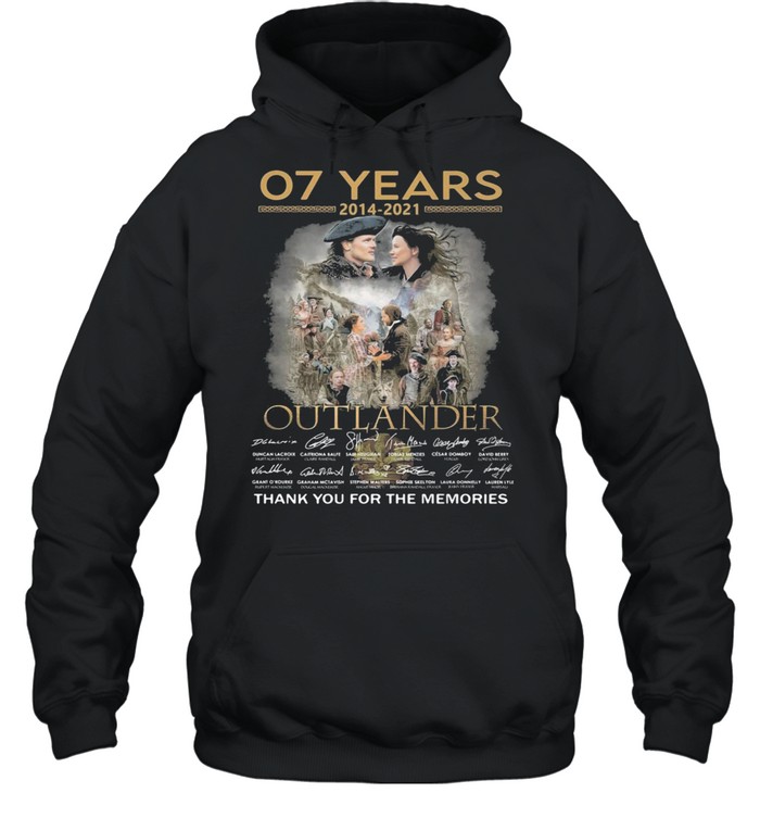 07 Years 2014 2021 Outlander Signatures Thank You For The Memories Unisex Hoodie