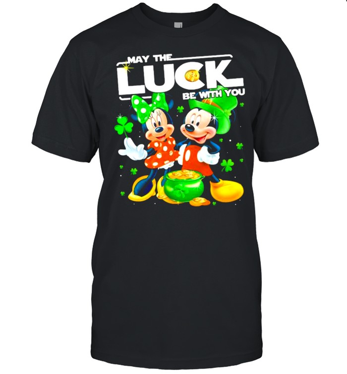 Mickey Minnie May The Luck Be With You Patrick Day  Classic Men's T-shirt
