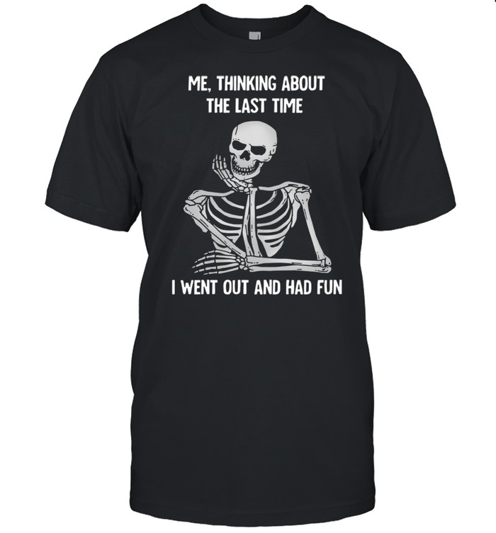 Skull me thinking about the last time i went out and had fun shirt Classic Men's T-shirt