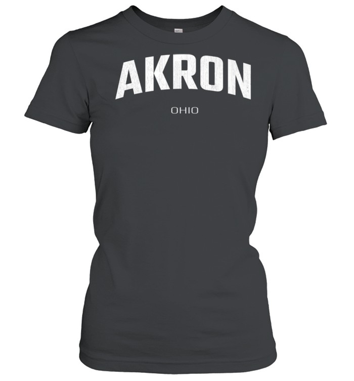 Akron Ohio OH vintage state Athletic shirt Classic Women's T-shirt