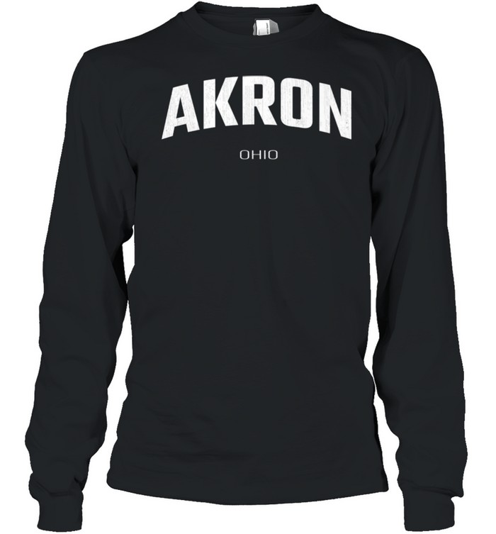 Akron Ohio OH vintage state Athletic shirt Long Sleeved T-shirt
