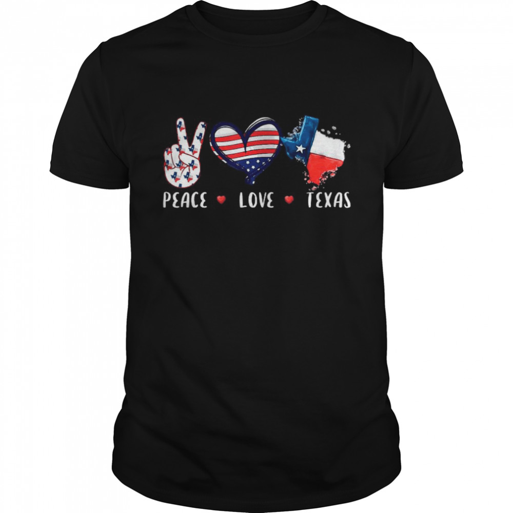 Peace Love Texas Flag shirt