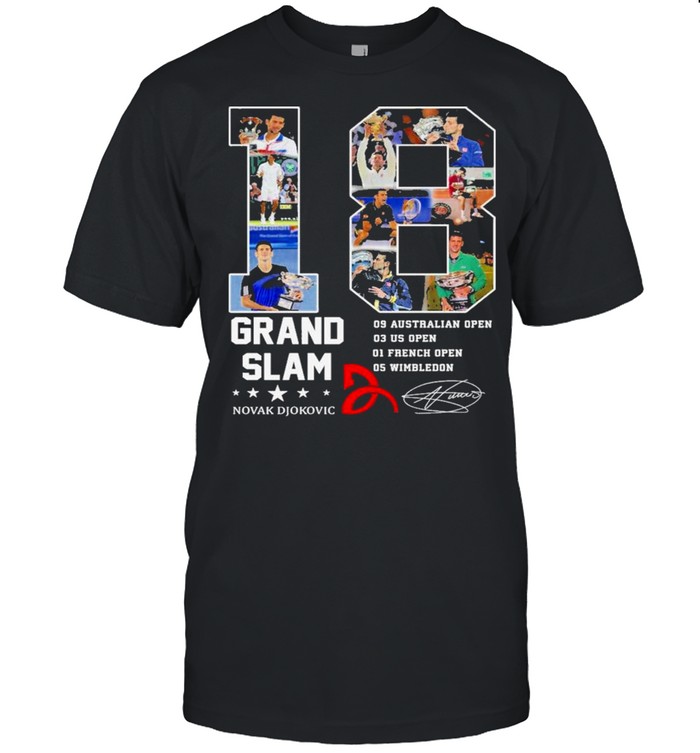 18 Grand Slam Novak Djokovic Signature Shirt