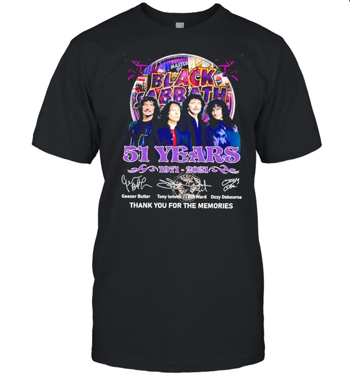 Black Sabbath 51 Years 1971 2021 Signatures Thank You For The Memories  Classic Men's T-shirt