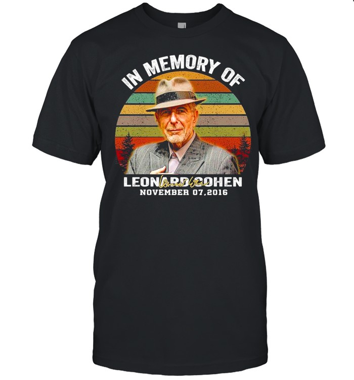 In Memory Of Leonard Cohen November 07 2016 Signature Vintage shirt Classic Men's T-shirt
