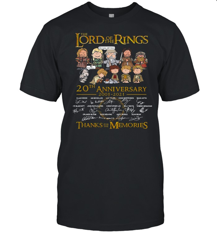 The Lord Ò THe Rings 20th Anniverary 2001-2021 Thanks For The Memories  Classic Men's T-shirt