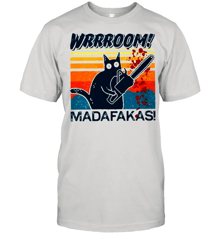 Black Cat Wrrroom Madafakas Vintage shirt Classic Men's T-shirt