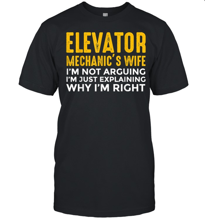 Elevator Mechanic Maintenance Wife Arguing Technician shirt Classic Men's T-shirt