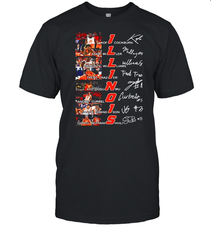 Illinois Kofi Cockburn And Adam Miller And Damonte Williams And Trent Frazier And Ayo Dosunmu And Andre Curbelo And Jacob Grandison shirt Classic Men's T-shirt