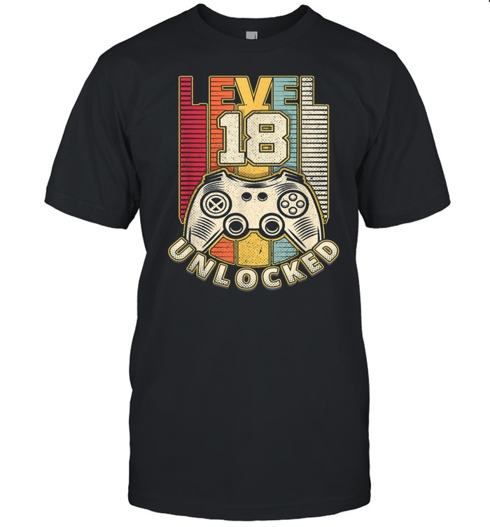 18 Geburtstag Level 18 Jahre retro Gamer Geschenk shirt Classic Men's T-shirt