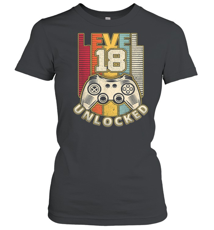 18 Geburtstag Level 18 Jahre retro Gamer Geschenk shirt Classic Women's T-shirt