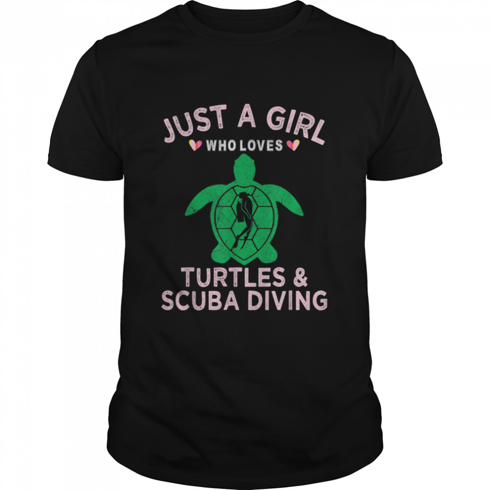Just A Girl Who Loves Turtles And Scuba Diving shirt Classic Men's T-shirt