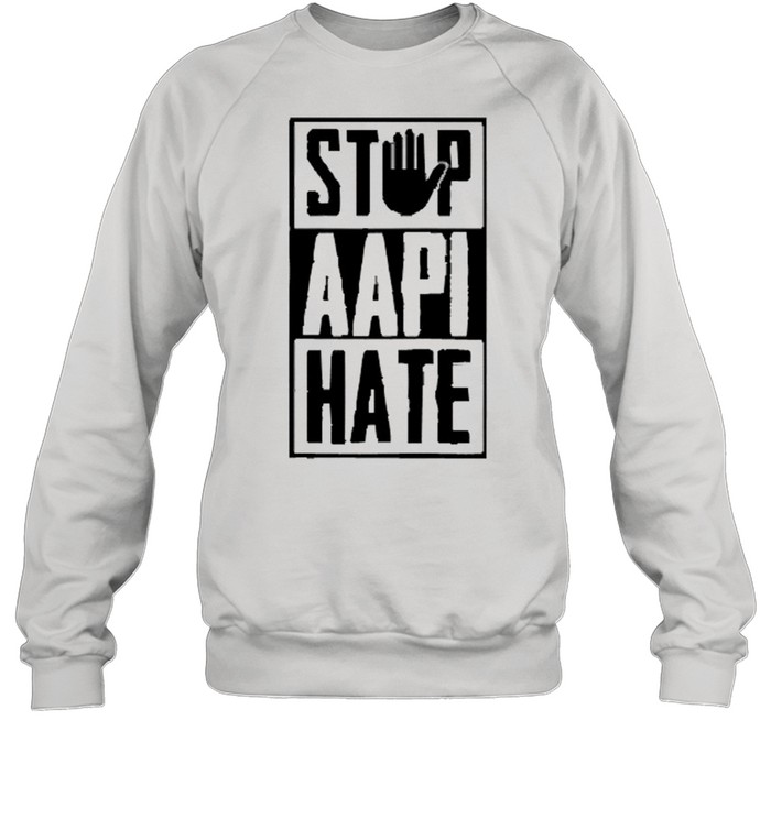 Stop Aapi Hate Stop Hand Sign Asian  Unisex Sweatshirt