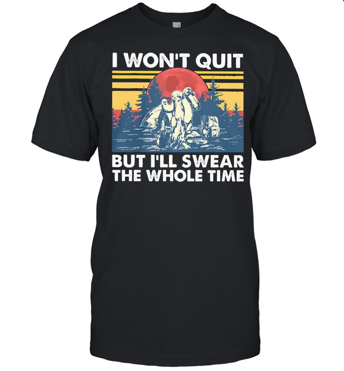 Hiking I wont quit but Ill swear the whole time vintage shirt Classic Men's T-shirt