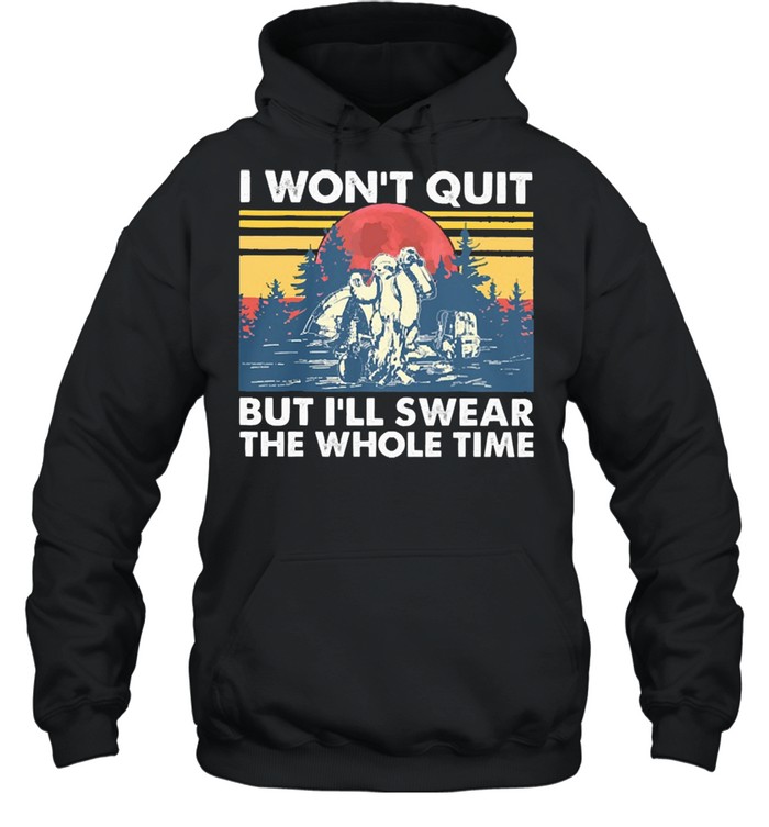 Hiking I wont quit but Ill swear the whole time vintage shirt Unisex Hoodie