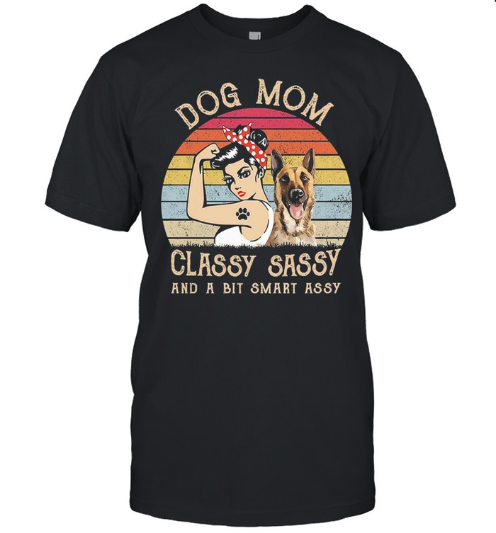 Strong woman dog mom classy sally and a bit smart assy vintage shirt Classic Men's T-shirt