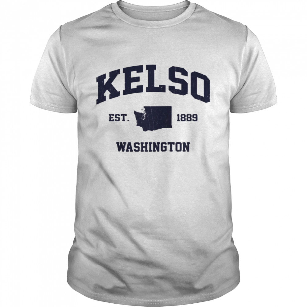 Kelso Washington WA vintage state Athletic shirt Classic Men's T-shirt