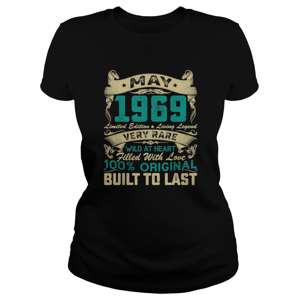 52nd Birthday Decorations May 1969 52 Years Old  Classic Women's T-shirt
