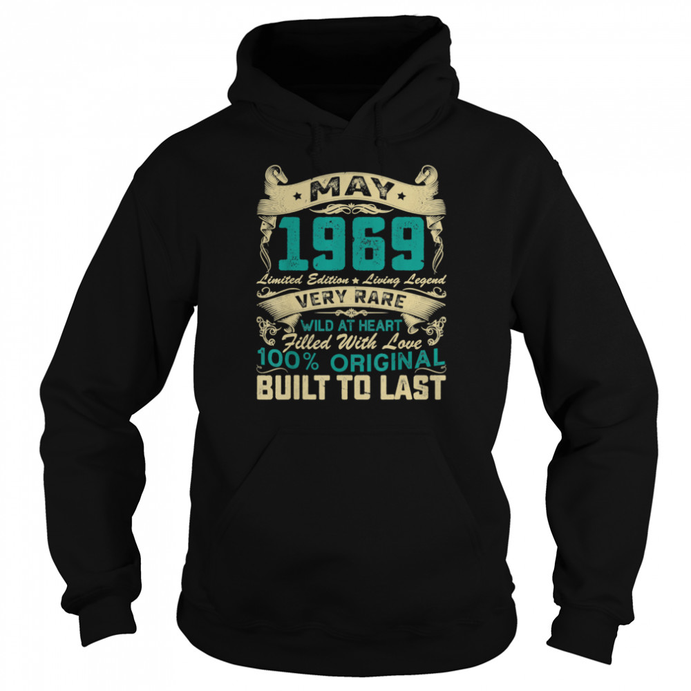 52nd Birthday Decorations May 1969 52 Years Old  Unisex Hoodie