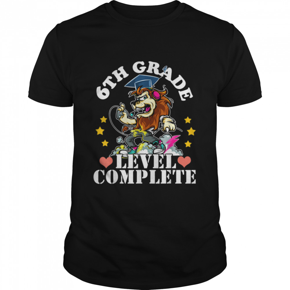 6th Grade Graduation Lion Video Gamer Graduation 2021 Boy  Classic Men's T-shirt