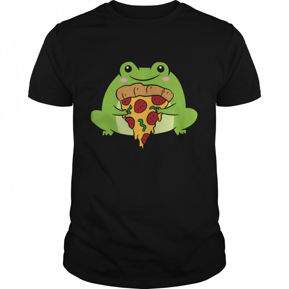 Frog With Pizza Love Pizza And Frogs  Classic Men's T-shirt