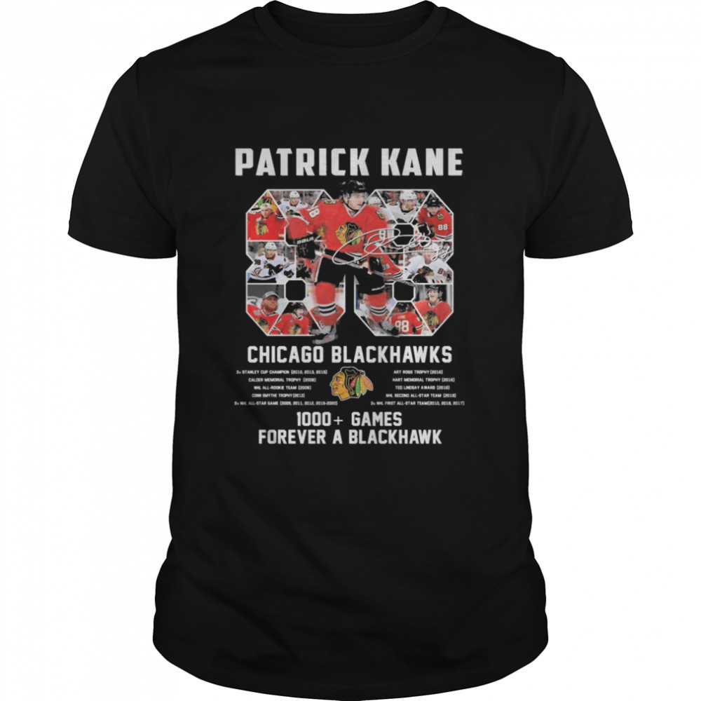 88 Patrick Kane Chicago Blackhawks 1000 games forever a Blackhawk shirt Classic Men's T-shirt