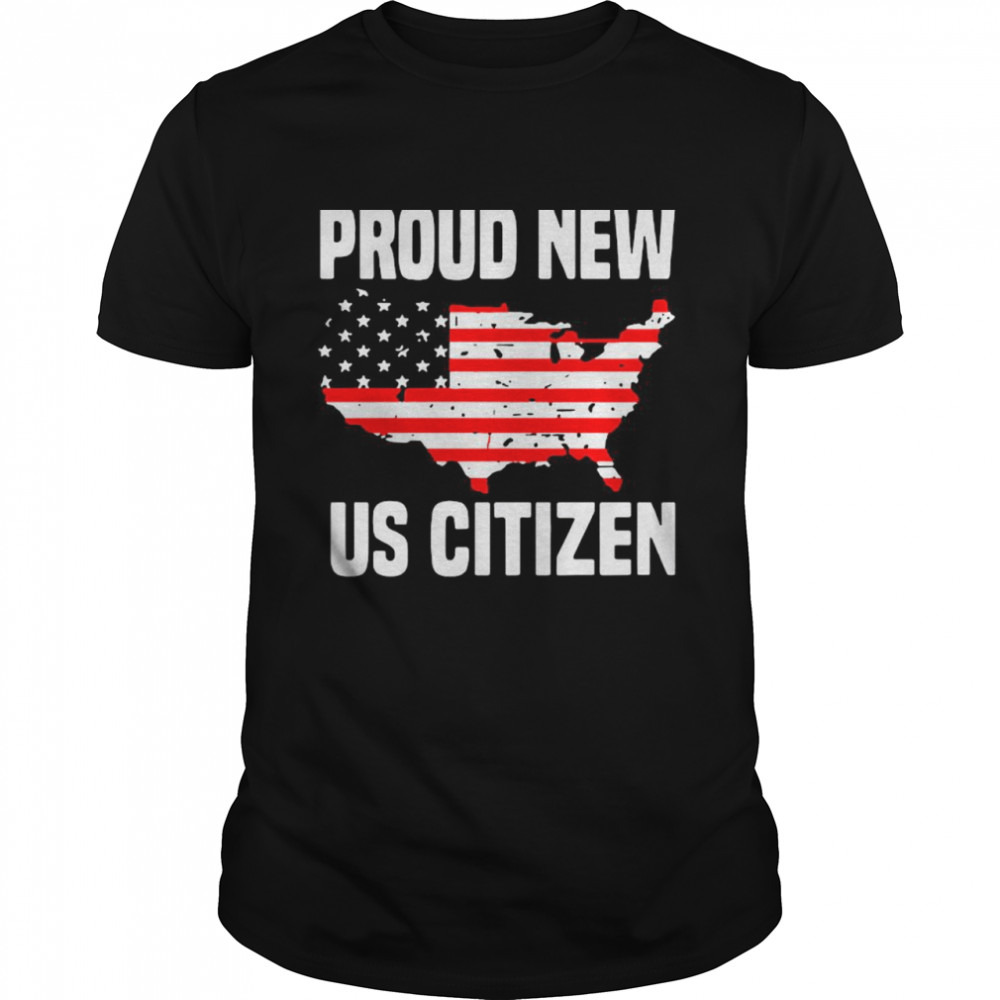 Proud New Us Citizen American Flag shirt Classic Men's T-shirt