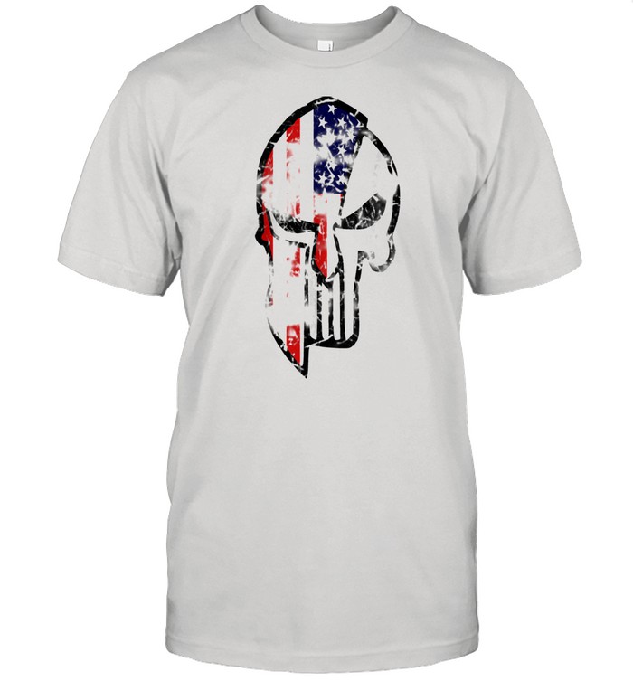 American Spartan Helmet Skull shirt Classic Men's T-shirt
