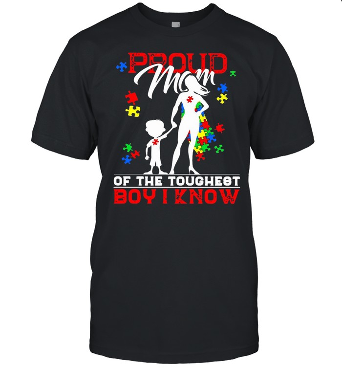Autism Proud Mom Of The Toughest Boy I Know T-shirt Classic Men's T-shirt
