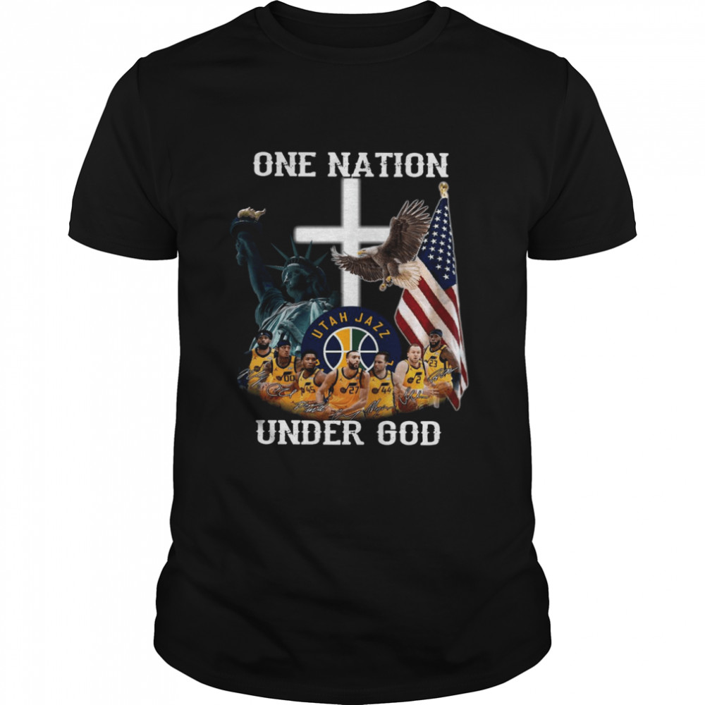 One Nation Utah Jazz Under God Signatures shirt Classic Men's T-shirt