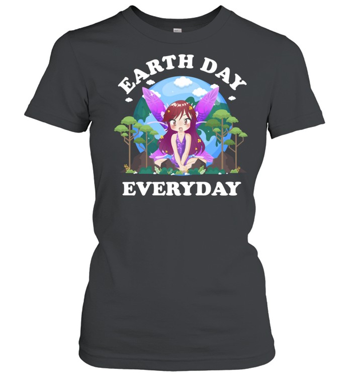Earth Day Everyday Pixie Fairy Peace Love Planet and Animals  Classic Women's T-shirt