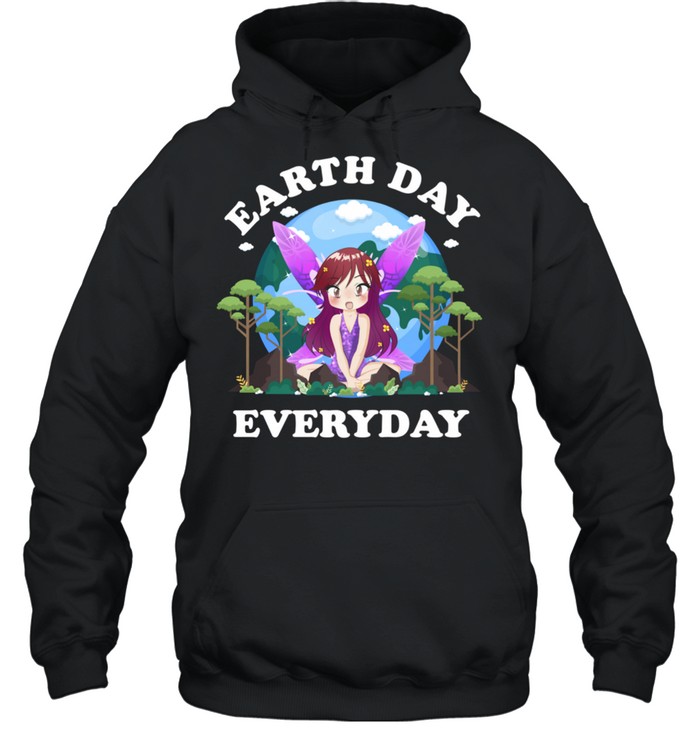 Earth Day Everyday Pixie Fairy Peace Love Planet and Animals  Unisex Hoodie