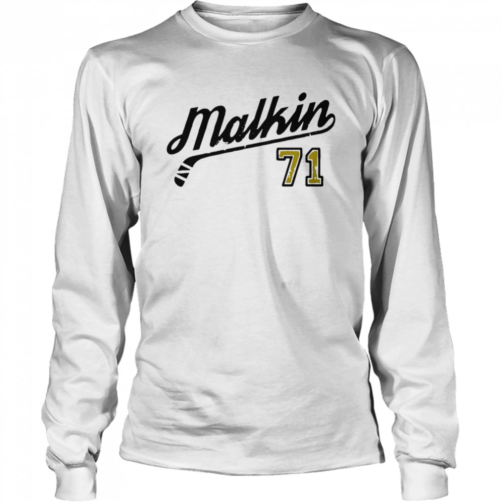 Evgeni Malkin 71 Script shirt Long Sleeved T-shirt